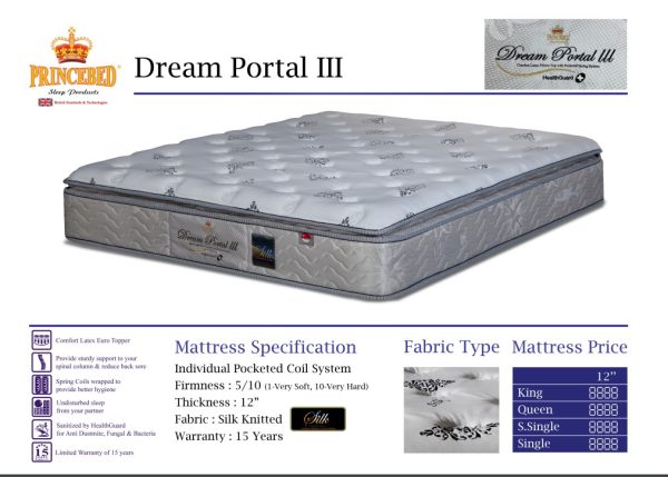 Dream Portal III Plush Synthetic Latex Pillow Top Silk Soft Pocketed Spring